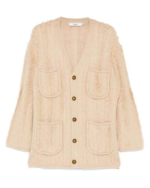 B+ AB Natural Oversized Cardigan