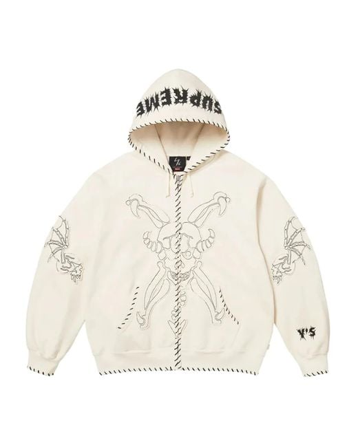 トップス Supreme x Y's by Yohji Yamamoto Zip Up Supreme X Y's By Yohji Yamamoto Zip-Up Hoodie in White
