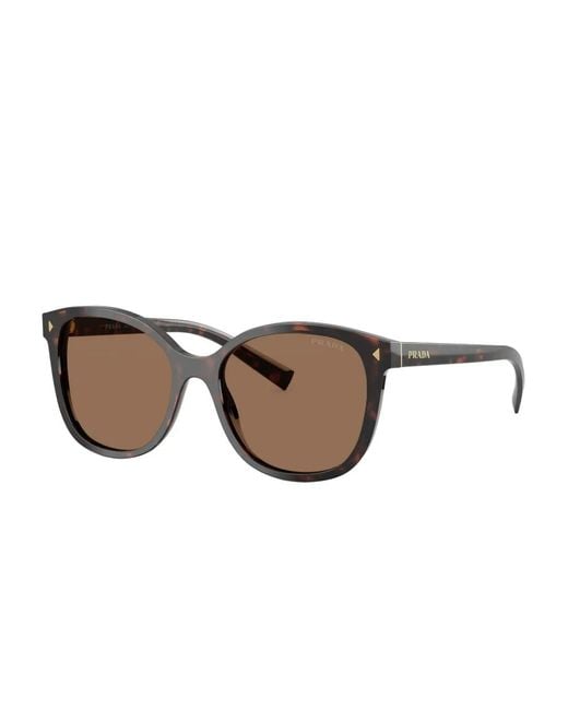 Prada Brown Round-Frame Sunglasses