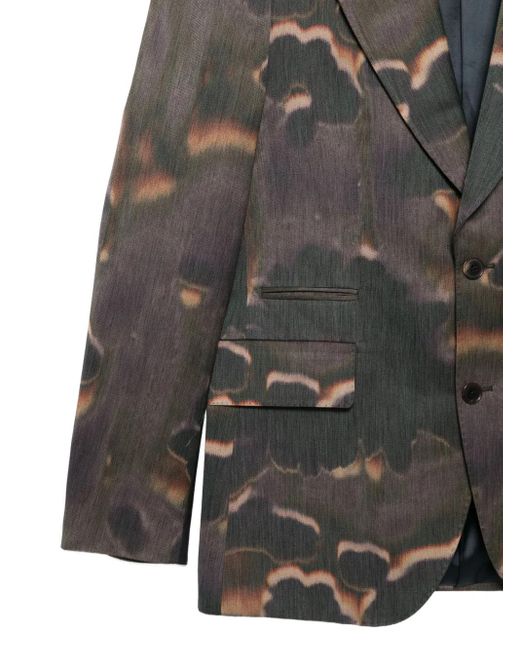 Paul Smith Gray Abstract-Print Blazer for men