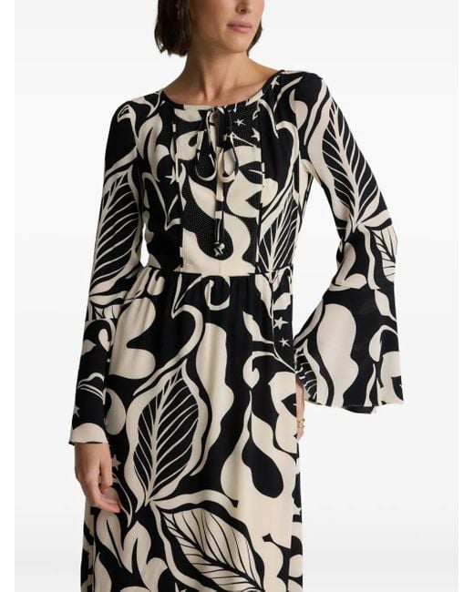 Robe Longue Harlow À Imprimé Végétal St. John en coloris White
