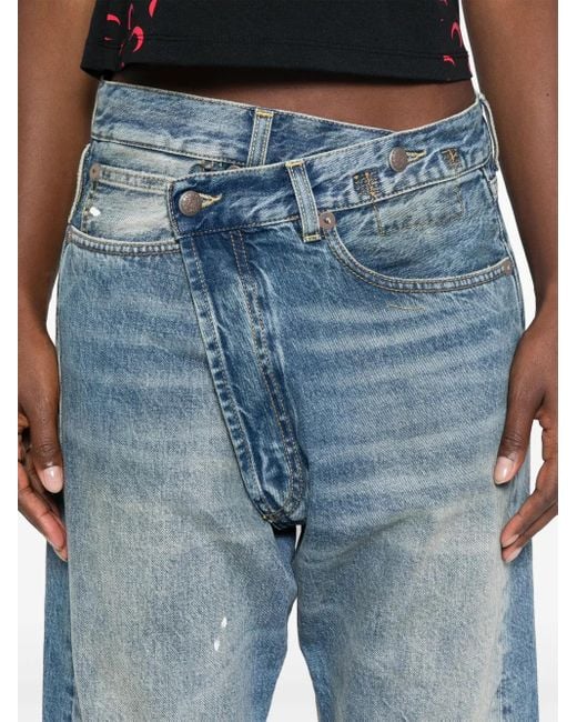 R13 Blue Crossover Jeans