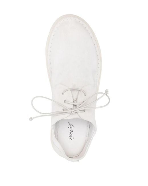 Marsèll White Sancrispa Alta Suede Derby Shoes for men