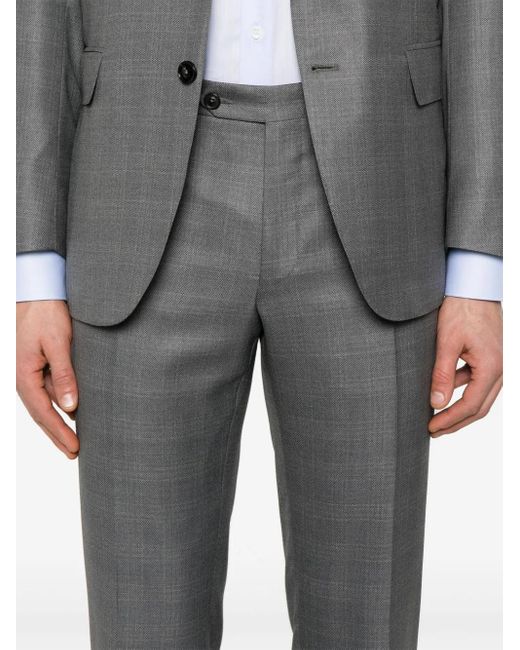 メンズ Canali チェック スーツ Gray