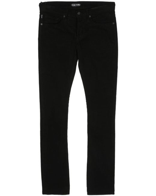 Pantaloni skinny a coste di Tom Ford in Black da Uomo