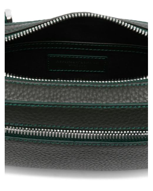 Aspinal Black Reporter Forest Messenger Bags for men