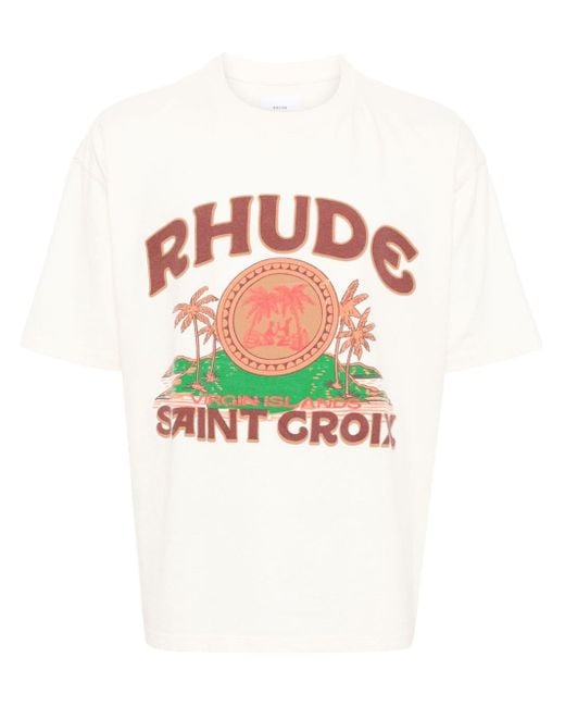 Rhude Saint Croix T-Shirt in White für Herren