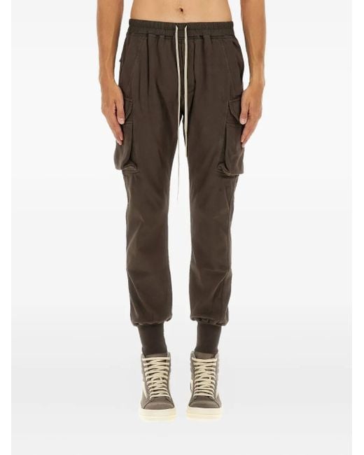 Rick Owens Brown Drawstring Cargo Pants for men