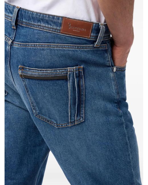Billionaire Blue Button-Fastening Jeans for men