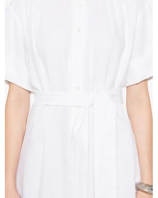 Polo Ralph Lauren White Belted Linen Dress