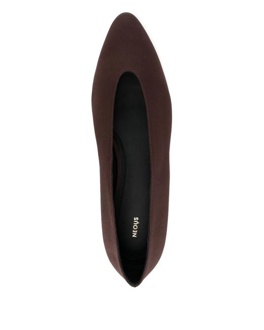 Neous Brown 5Mm Beid Flat Pumps