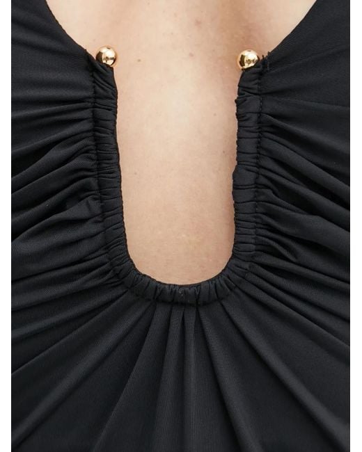 Bardot Black Remmy Plunging-Neckline Maxi Dress