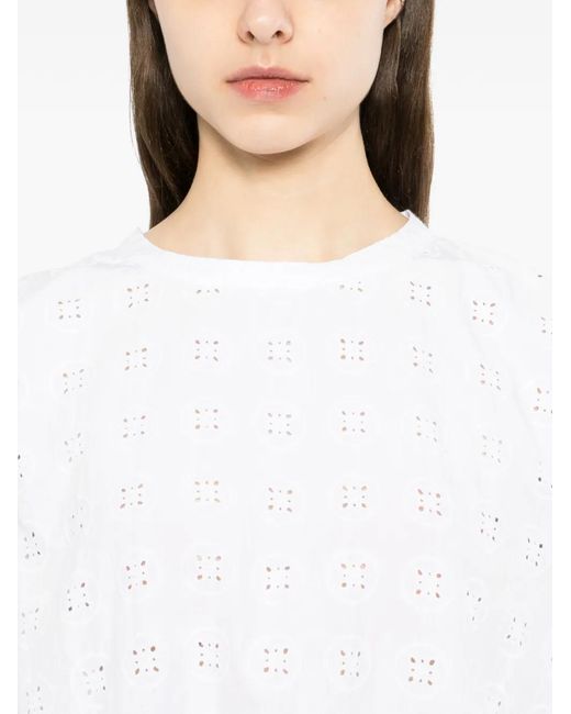 Care By Me White Augusta Leaf Top