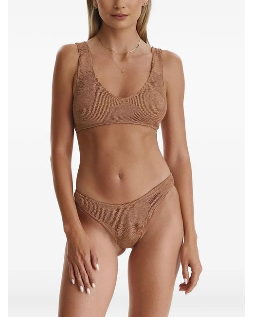 SOFIA ERHAN White Aria Crinkle-Effect Bikini Set