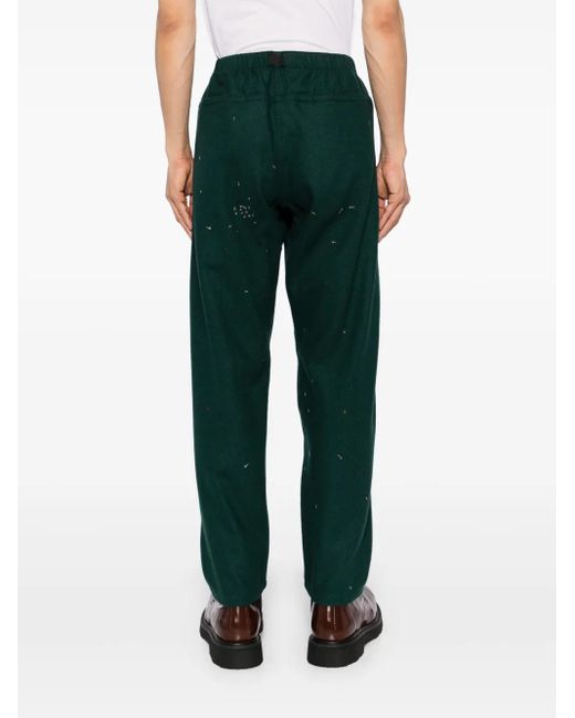 Undercover Green Embroidered Pants for men