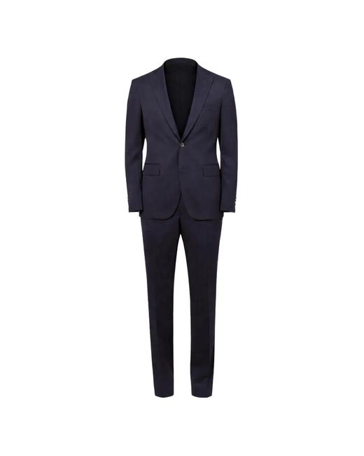 Colamarino Blue Single-Breasted Suit for men
