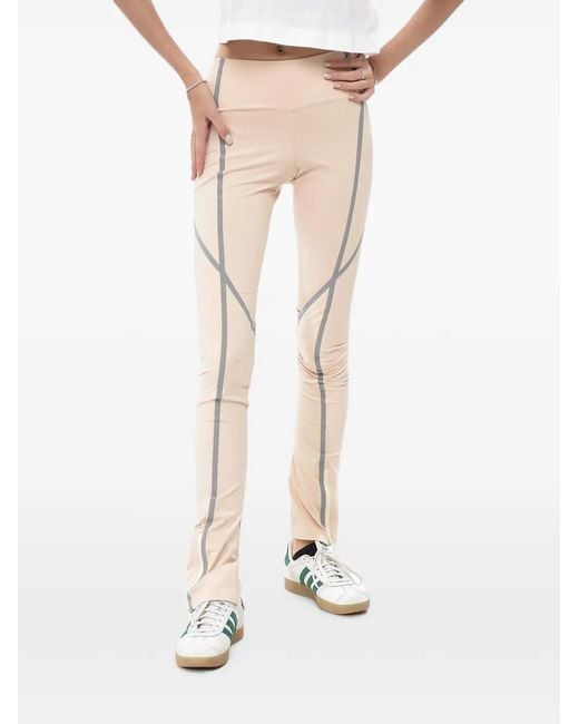 Off-White c/o Virgil Abloh Natural Reflective Ankle-Zip Leggings