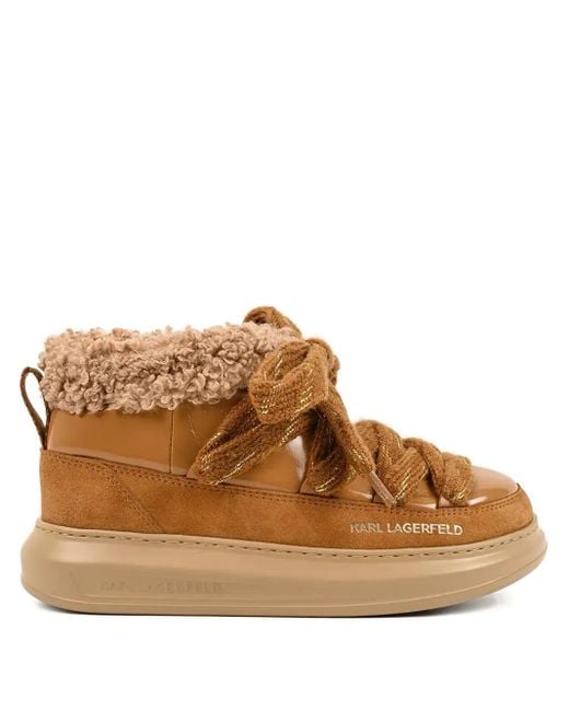 Karl Lagerfeld Brown Kapri Kosi Lace-Up Boots