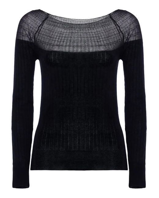 Malo クルーネック トップ Black