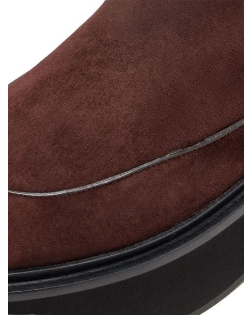 Neous Brown 50Mm Buna Platform Zip Ankle Boots