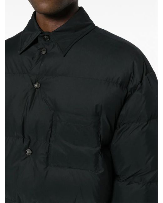 Off-White c/o Virgil Abloh Black Button-Front Puffer Jacket for men