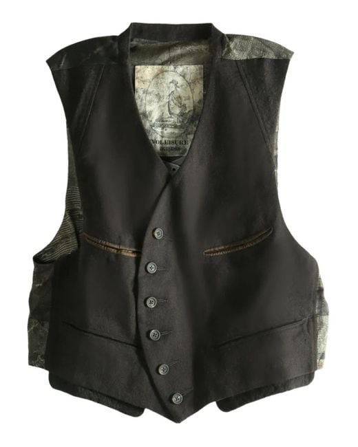 Chaleco De Lana Con Botones Ziggy Chen de hombre de color Black