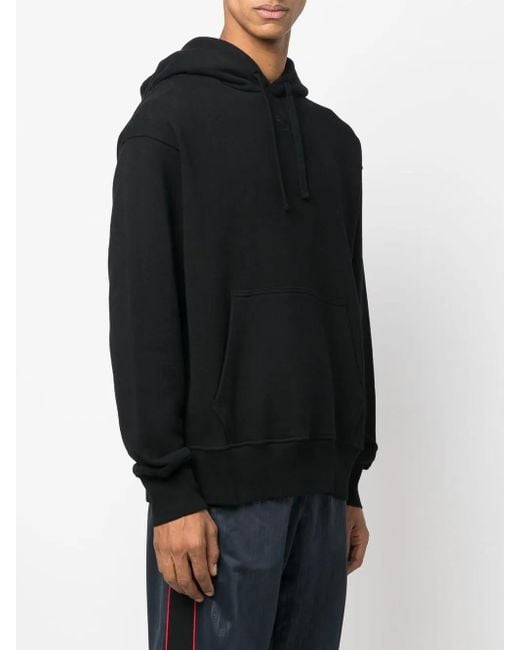 DIESEL Black Macs-F4 Cotton Hoodie for men