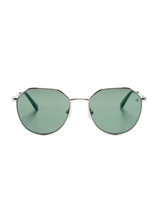 Calvin Klein Sonnenbrille mit geometrischem Gestell in Green für Herren
