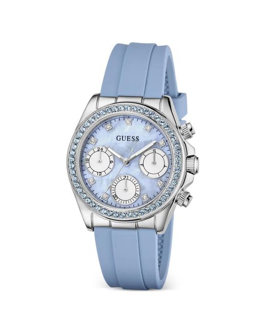 Guess Blue Embelished 36Mm Watch