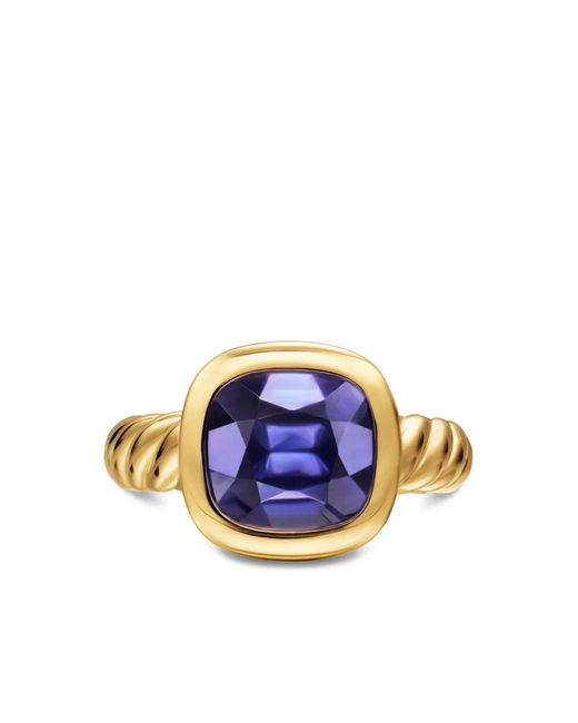 David Yurman Blue 18K Dy Mercer Lolite Ring