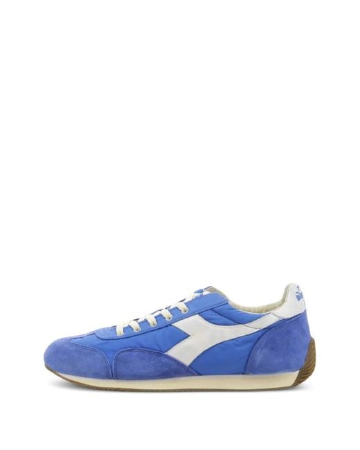 Diadora Blue Baskets En Daim À Empiècements for men