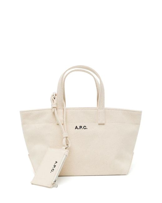 A.P.C. Natural Small Le Drummer Toile Tote Bag