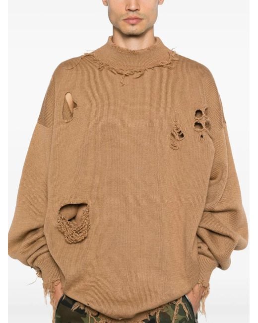 Jersey Destroyed Vetements de color Natural