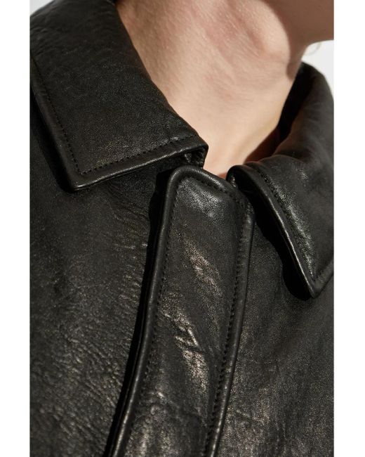 Saint Laurent Black Leather Jacket for men
