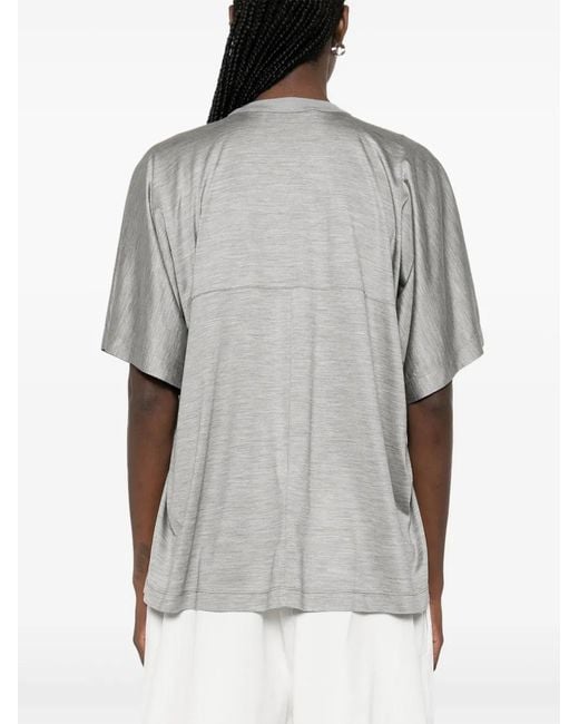 Carven Gray Silk T-Shirt