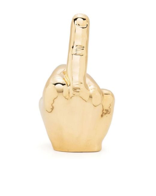 Y. Project Metallic Gold-tone Middle Finger Earring for men