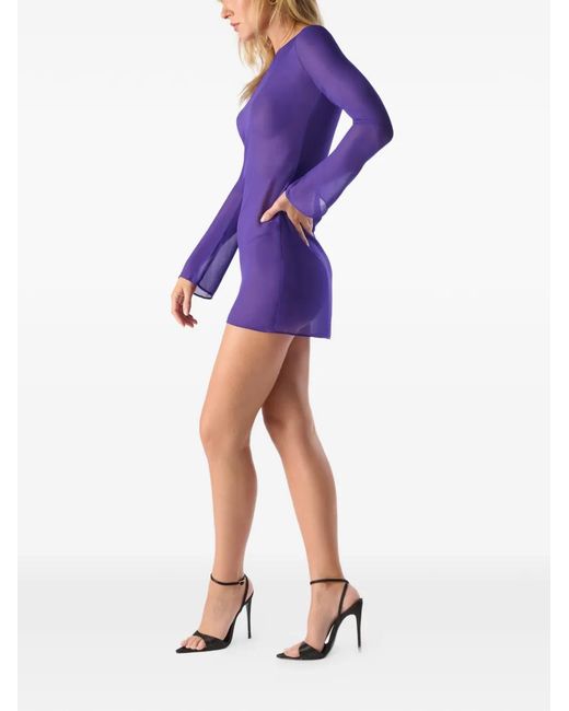Maison Close Purple Fever Mini Dress