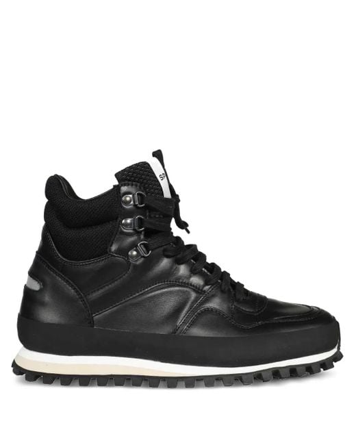 Spalwart Black High-Top Sneakers for men