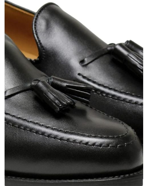Sanders Black Finchley Tassel-Detail Loafers for men