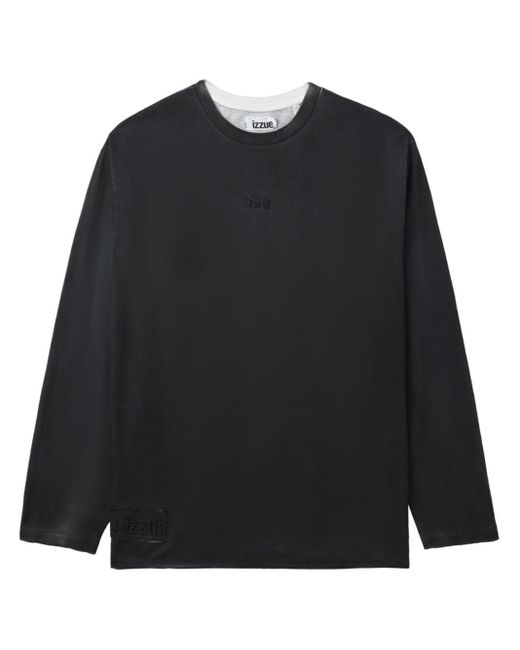 メンズ Izzue グラフィック ロングtシャツ Black