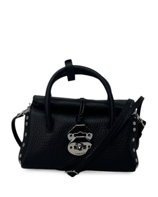 Zanellato Black Baby Dotta Studded Tote Bag