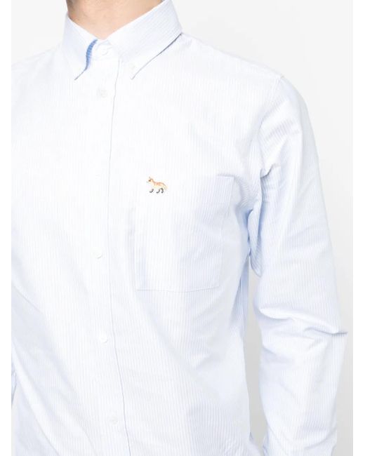 Chemise En Coton À Motif Fox Maison Kitsuné pour homme en coloris White