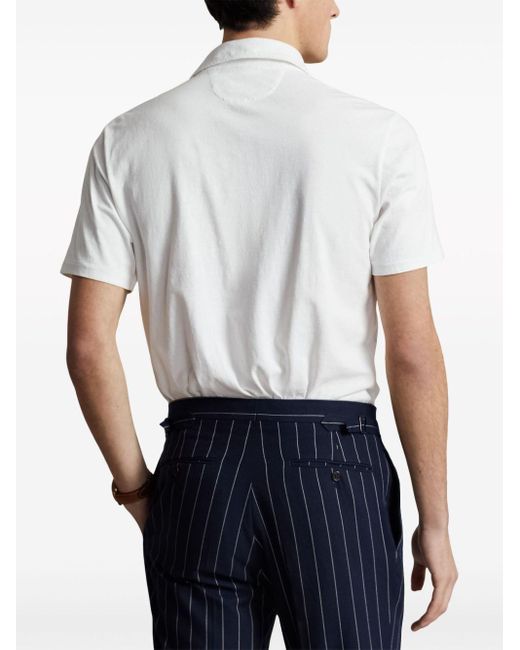 Polo Ralph Lauren White Chest-pocket Short-sleeve Polo Shirt for men