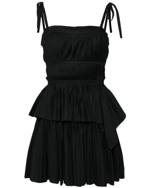 Ulla Johnson Bailey Geplooide Mini-jurk in het Black