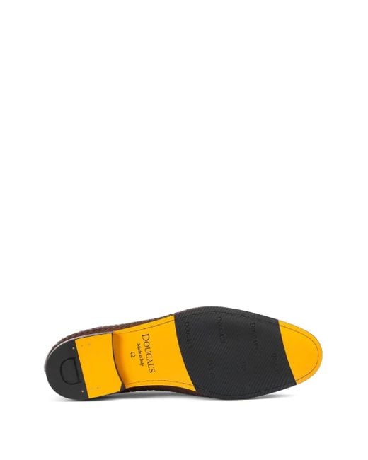 Doucal's Brown Woven Leather Loafers for men