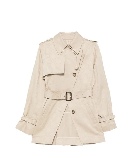 Givenchy Natural Double-Breasted Belted Jacket