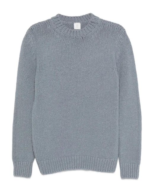 Eleventy Gray Crew-Neck Wool Sweater for men