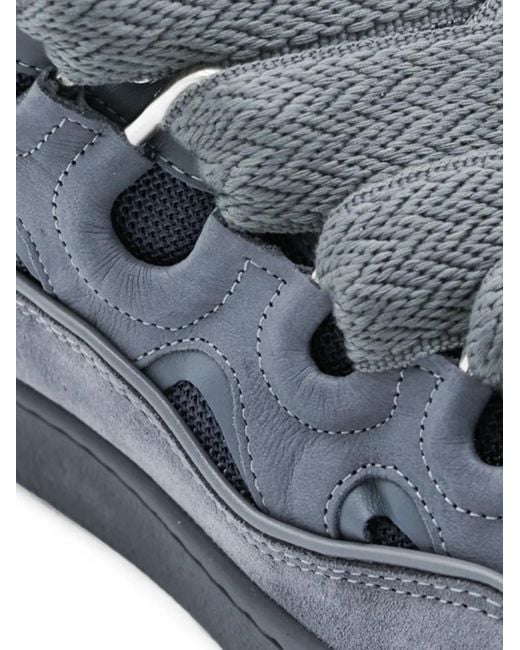 Lanvin Blue Low-Profile Sneakers With Padded Collar for men