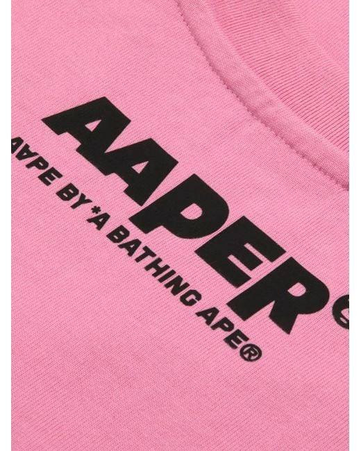Aape By A Bathing Ape Pink Bravo Monkey-Embellished T-Shirt for men