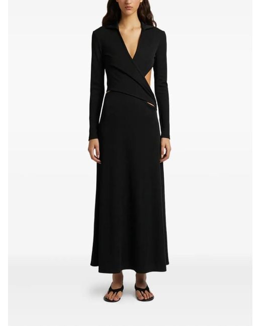 Fran cut-out ribbed midi dress Christopher Esber de color Black